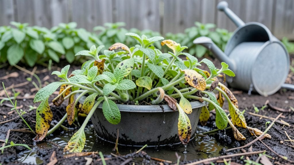 Overwatered Mint Plant: Drain and Revive in 24 Hours