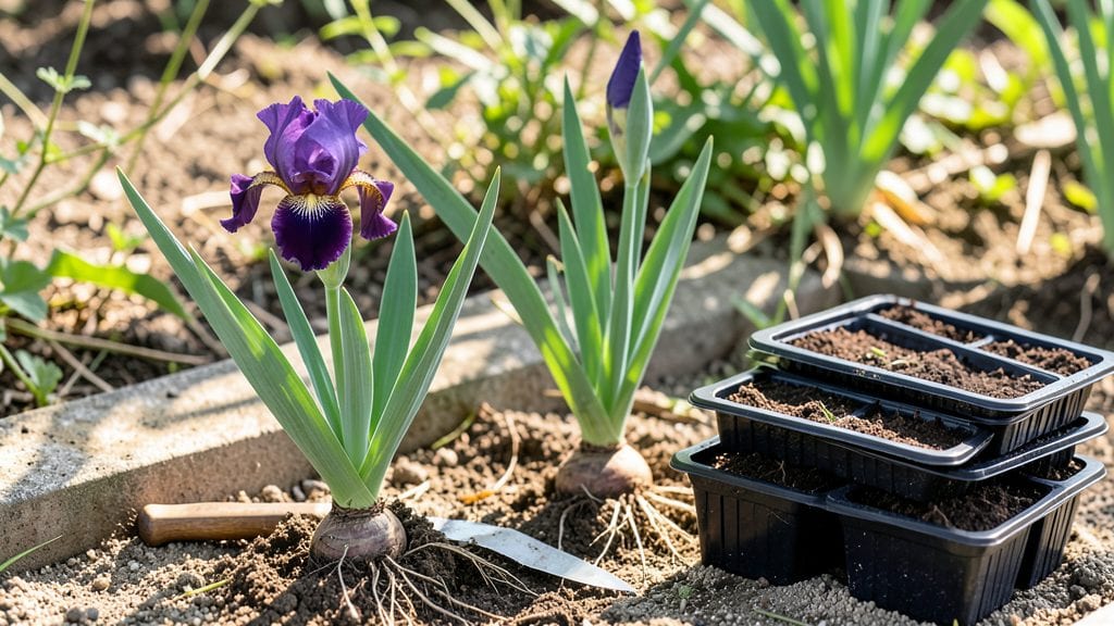 Propagating Iris Plants: Divide and Multiply for Bold Striped Blooms